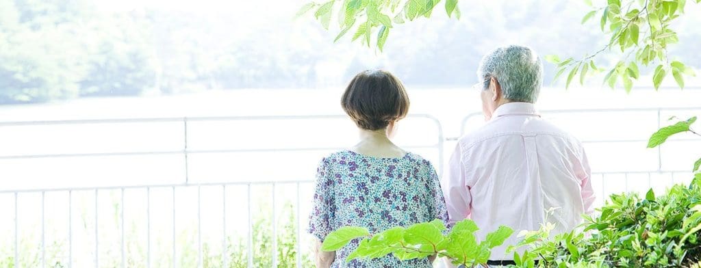 Elderly Couple Overlooking the Water