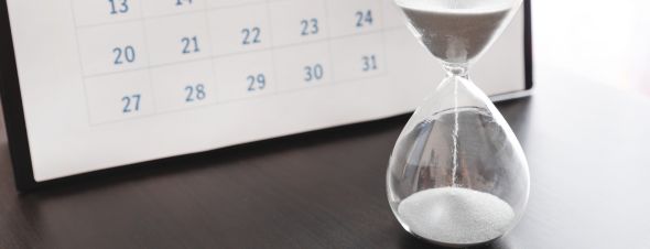 calendar and hourglass