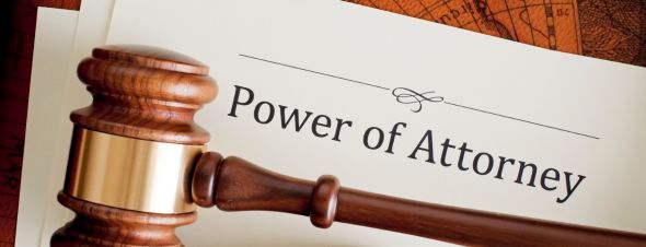 power of attorney document with judge's gavel