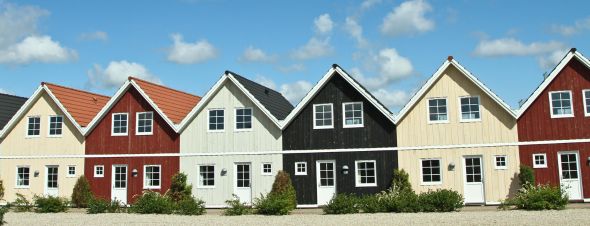 line of houses